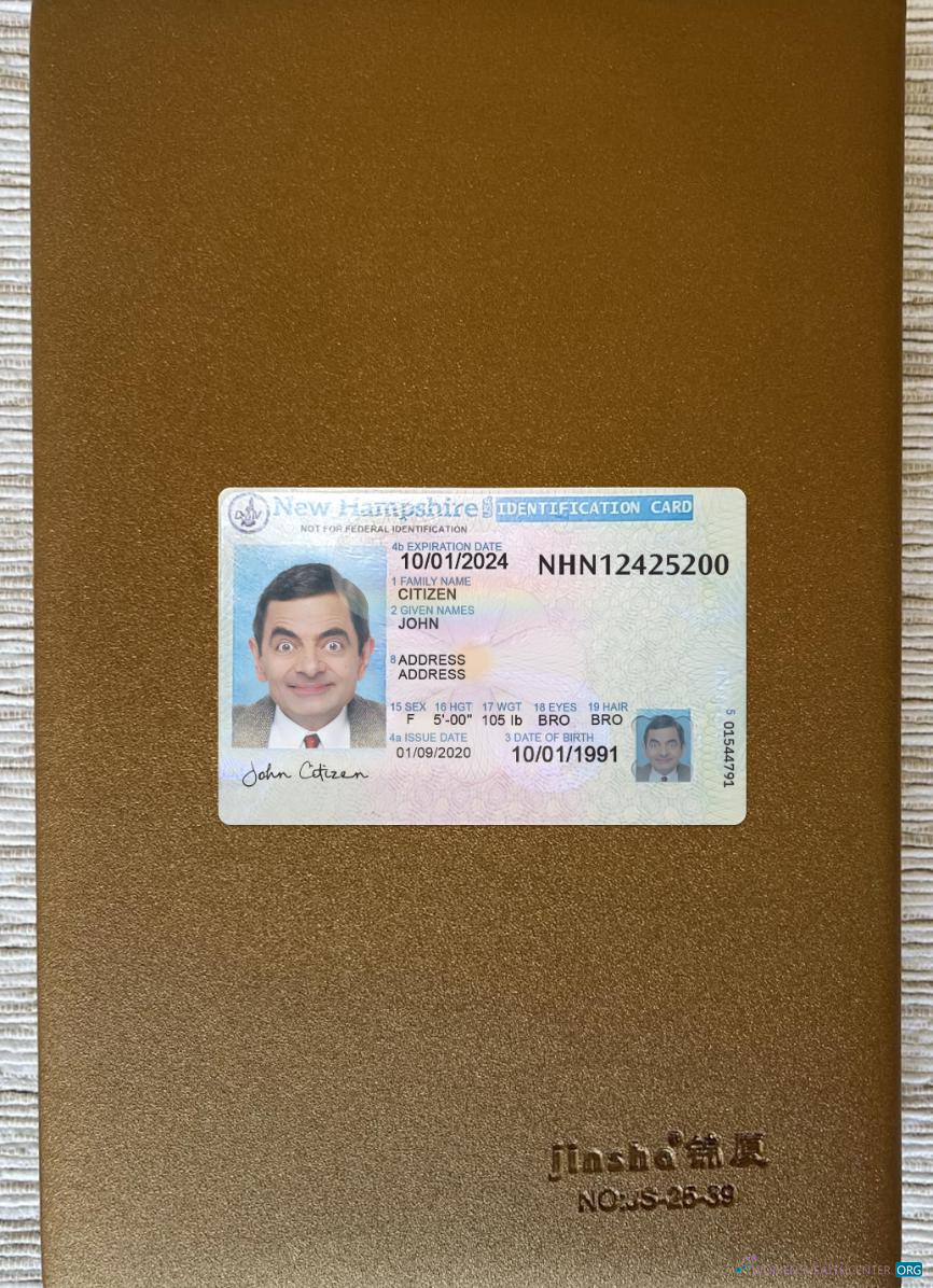 Download USA New Hampshire ID card photolook front Photoshop template